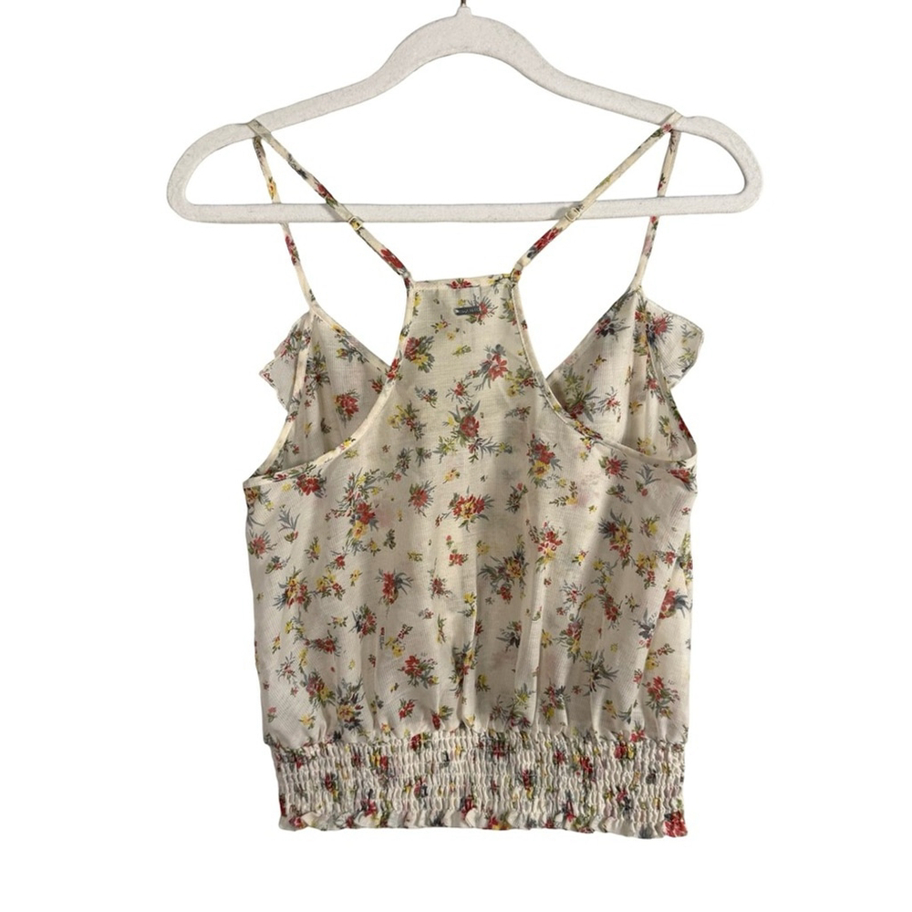 Guess Floral Ruffle Camisole in Cream and Red Size S Boho Cottagecore Festival - Picture 3 of 15